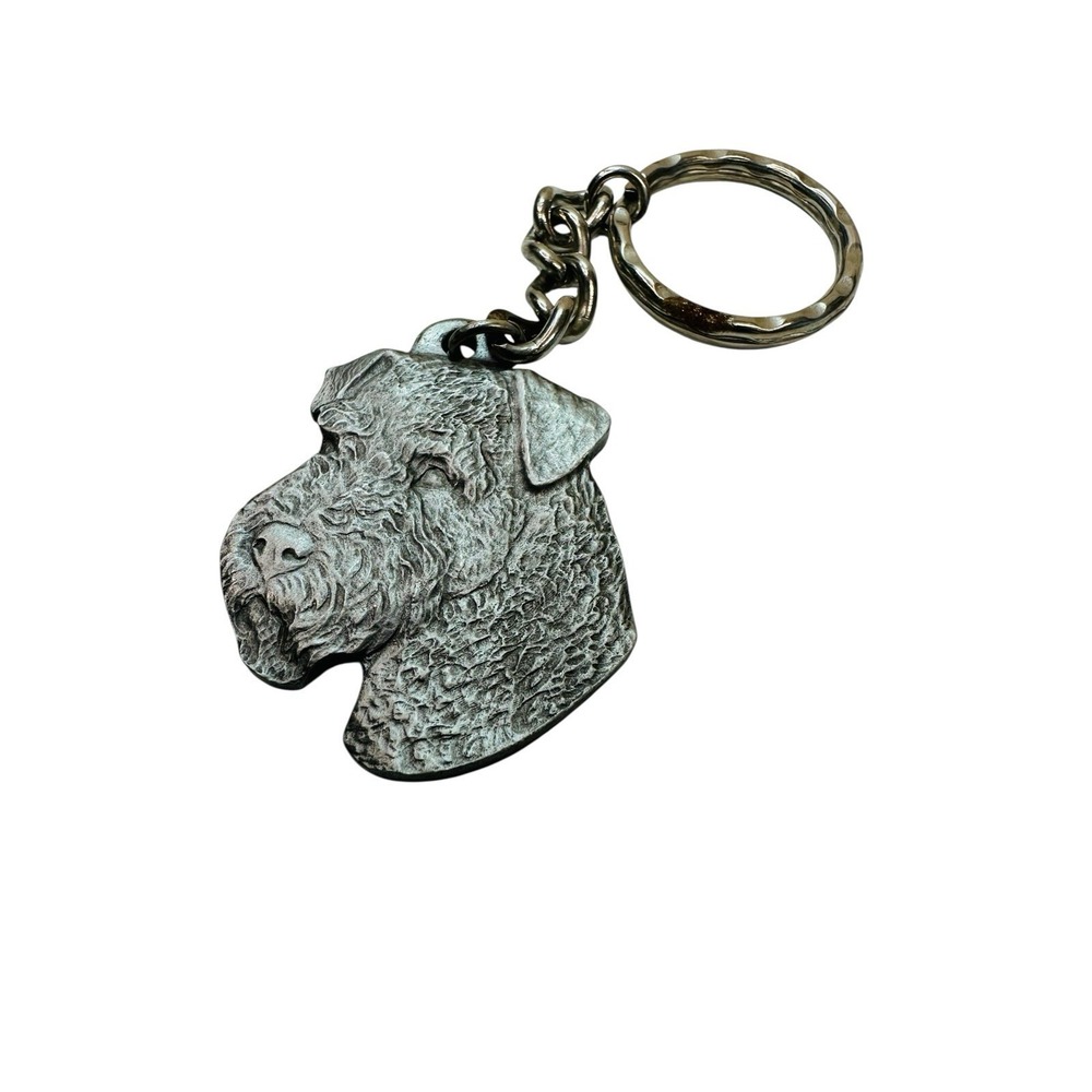 Vintage I Love My Welsh Terrier‎ Dog Keychain Rawcliffe Pewter 1982